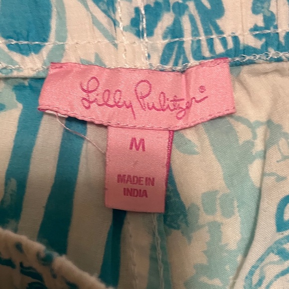Lilly Pulitzer Blue and White Patterned Lounge Pants Size-M - Picture 3 of 3